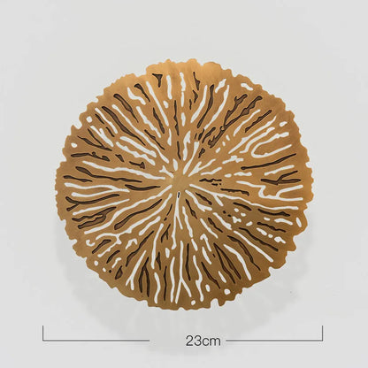 Adornos de pared DecorBites™: Carpa coralina dorada con forma de hoja de loto