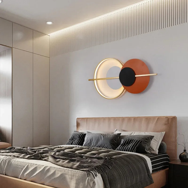 DecorBites™ Circular Sofa Luxury Wall Lamp: Simple Modern Nordic Bedroom Lighting