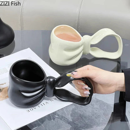 DecorBites™ Bowknot Ceramic Coffee Mug Tea Cup Juice Container