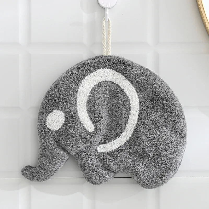 DecorBites™ Elephant Hippo Microfiber Children's Hand Towel
