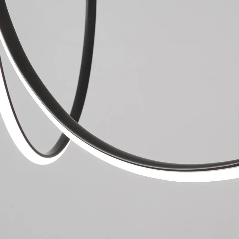 DecorBites™ Copper Chandelier: Nordic Minimalist Lines Pendant Light for Living Room Decor