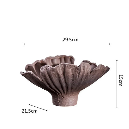 DecorBites™ Ceramic Wavy Flower Vase - Home Decoration and Storage Organization