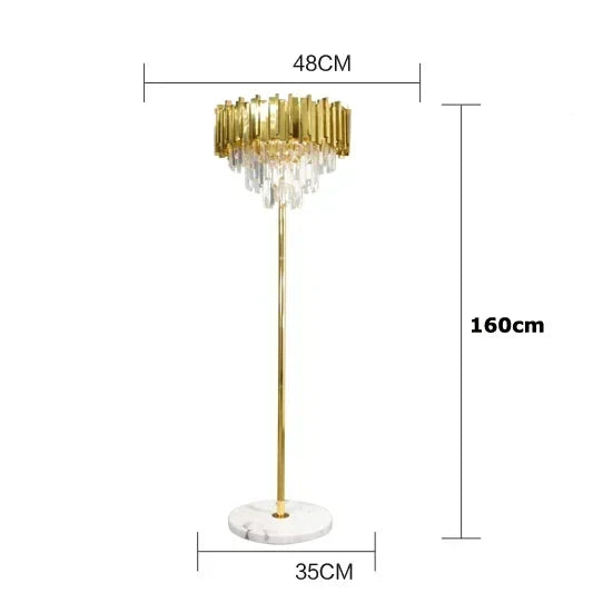 Decorbites™ Lámpara de techo LED de araña de cristal dorado para sala de estar y vestíbulo