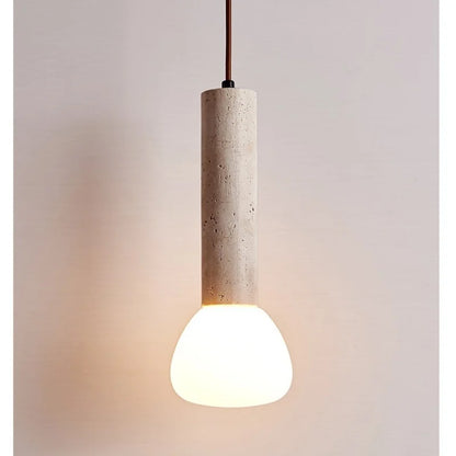 Luces colgantes LED de Piedra de Vidrio Decorbites™ - Travertino Amarillo Lámpara Vintage Colgante