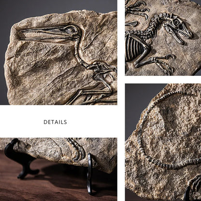 DecorBites™ Dinosaur Fossil Resin Craft Figurine | Home Office Sculpture Decoration