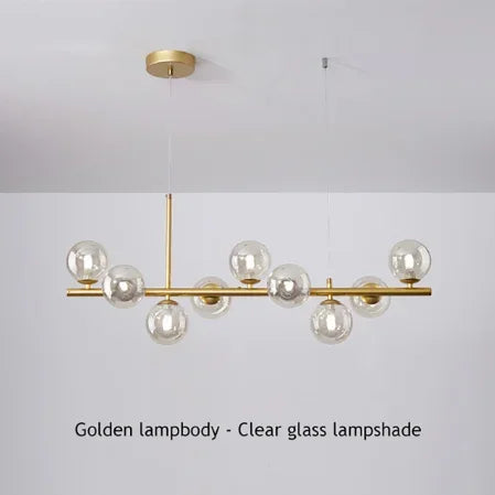 DecorBites™ 9-Light Black LED Pendant Chandelier for Modern Living Spaces