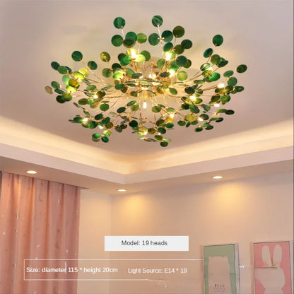 DecorBites™ Leaf Agate Ceiling Lamp: Modern Nordic Jade Design for Living Room, Restaurant, Bedroom