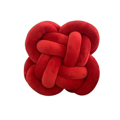 DecorBites™ Knot Pillow Ball Xmas Decorative Throw Pillow with Soft Plush