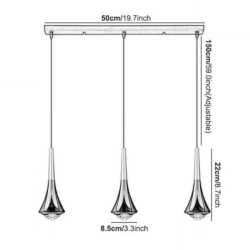 DecorBites™ Lodes Rain Pendant Lamp LED Light Danish Design Bedroom Living Room Decor