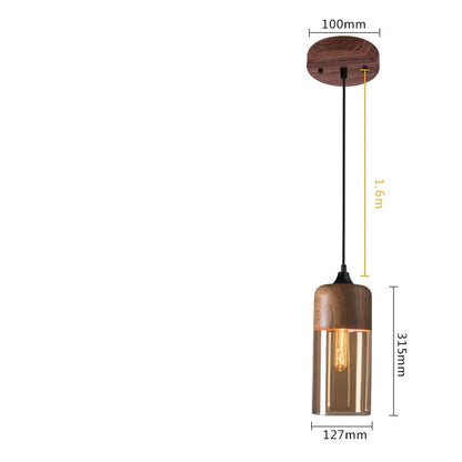 DecorBites™ LED Glass Pendant Lamp: Modern Nordic Hanging Light for Kitchen, Bedroom, Hotel & Restaurant decor.