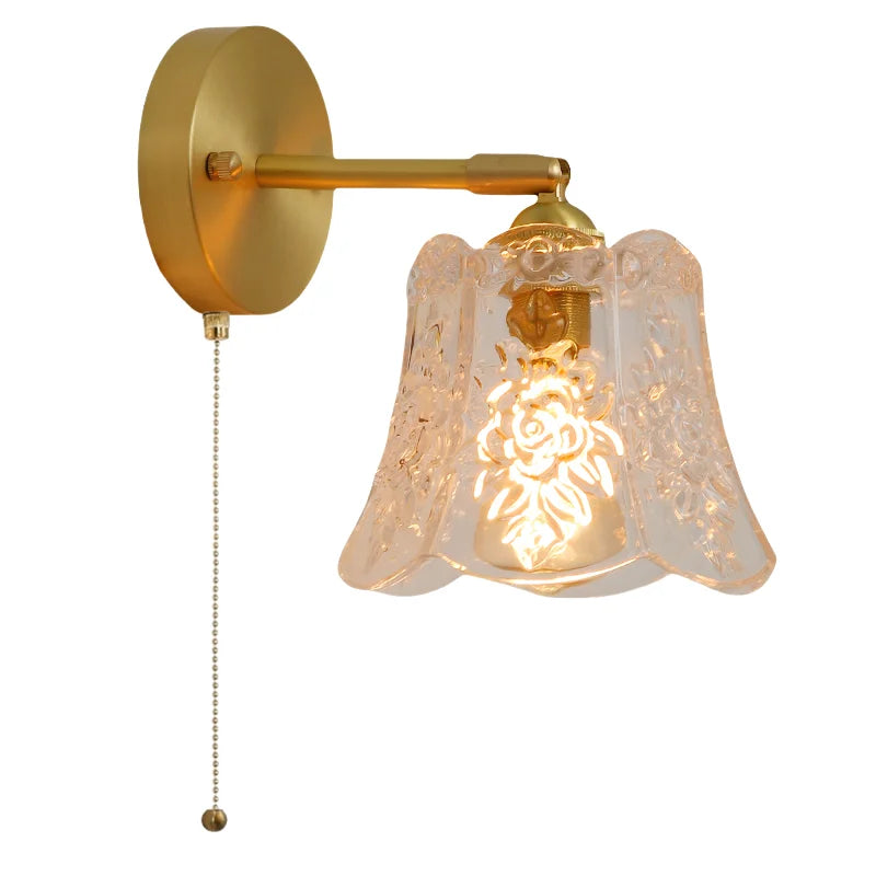 Decorbites™ Bell Glass LED Wandlampe für Wohnzimmer, Badezimmer, Treppenbeleuchtung – Japanischer Vintage-Stil