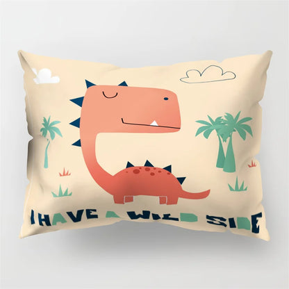 DecorBites™ Cartoon Dinosaur Pillowcase for Home Decor and Kids Bedroom