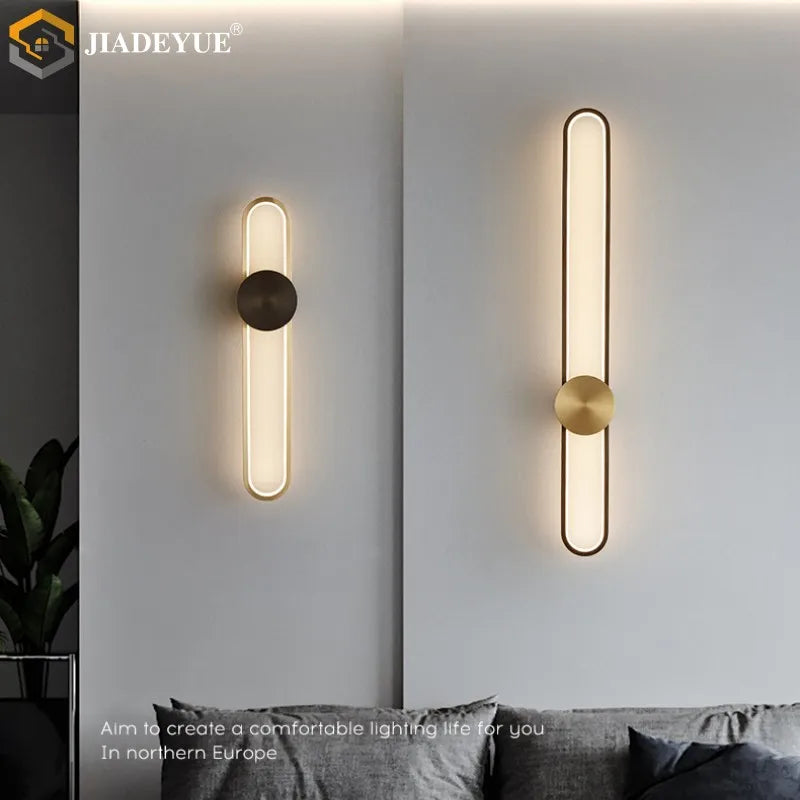Black LED Wall Lamp Type A 120cm Tricolor