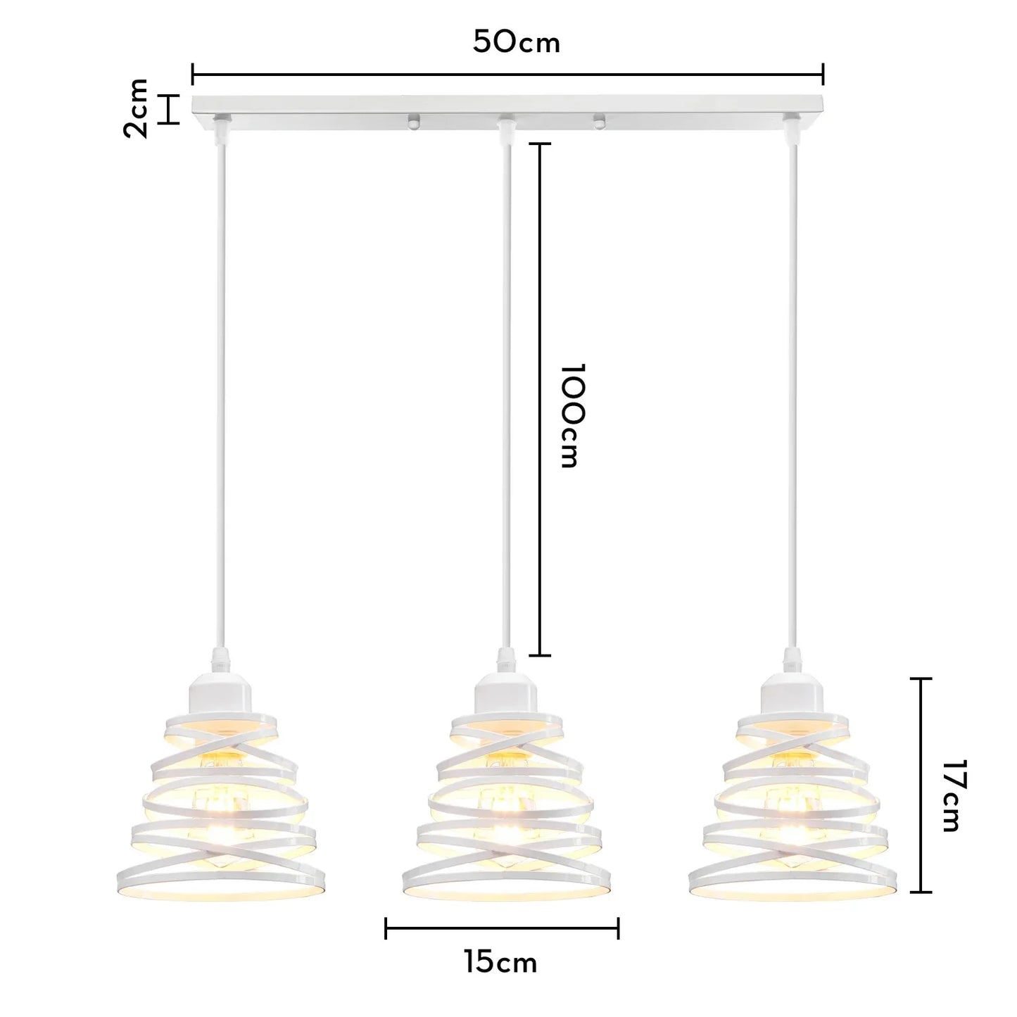 DecorBites™ Industrial Wood Pendant Chandelier for Dinning Living Room Kitchen LED Fixture