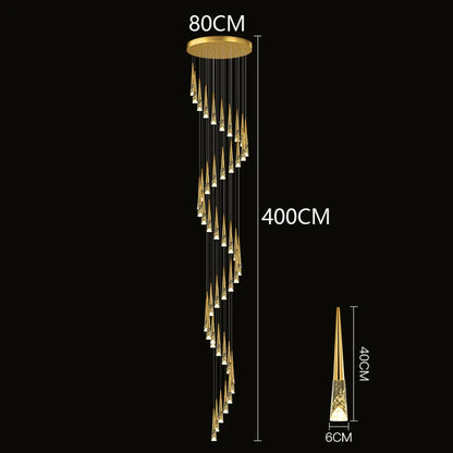 Modern Crystal Staircase Chandelier Pendant Light