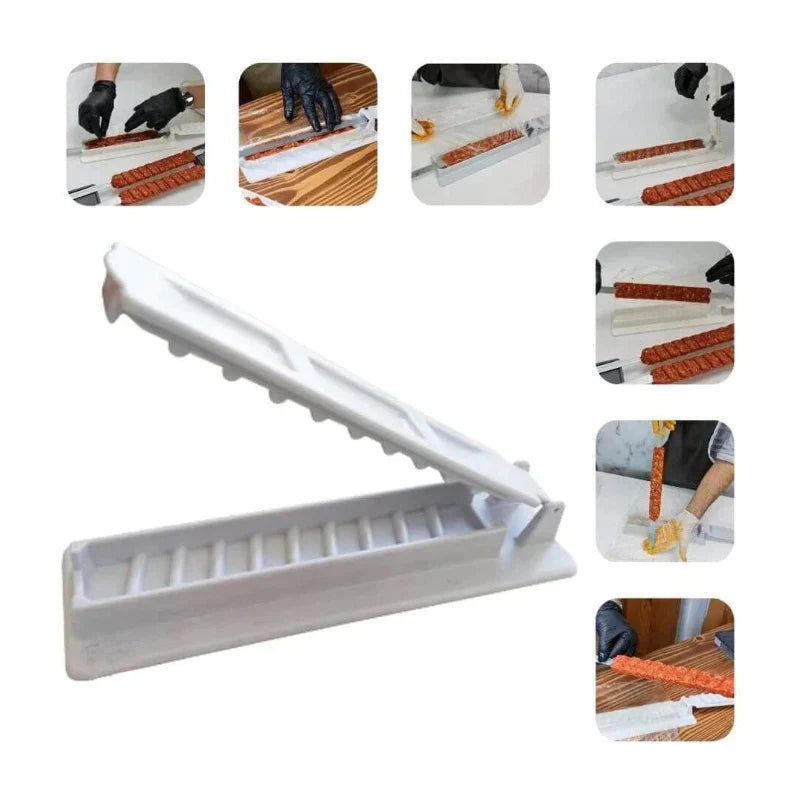 DecorBites™ Kebab Press Maker for BBQ Skewers and Grill Meat - Portable Picnic Tool