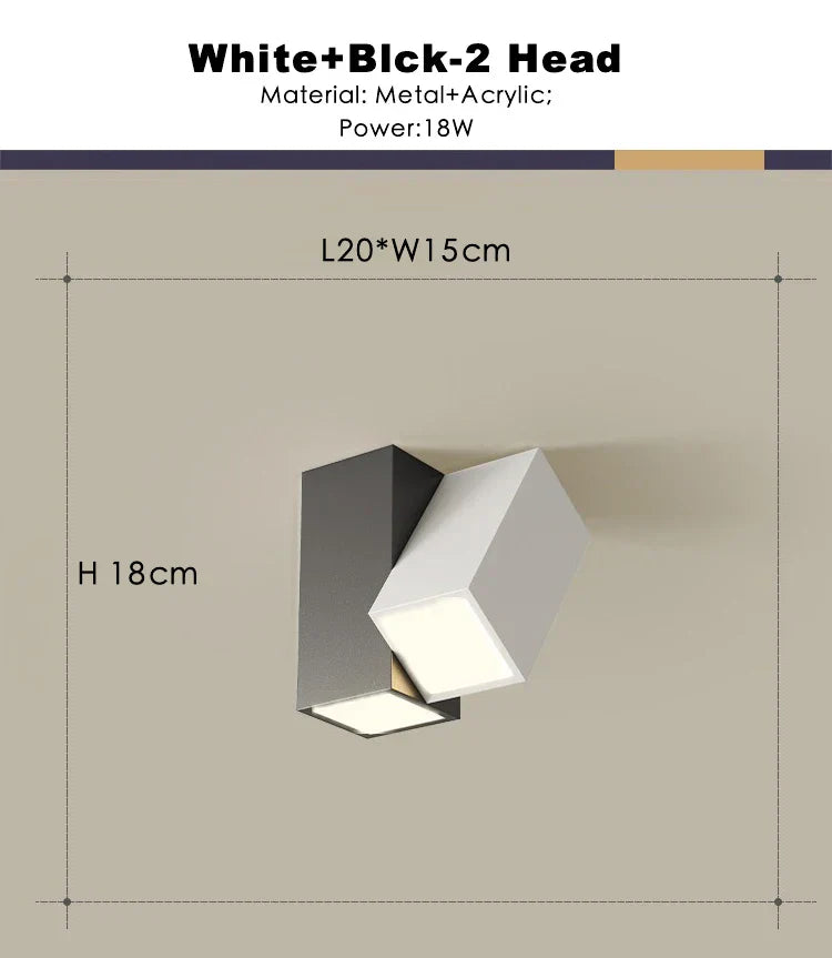 DecorBites™ كشاف سقف LED مربع قابل للتعتيم بقوة 22 واط للإضاءة الداخلية