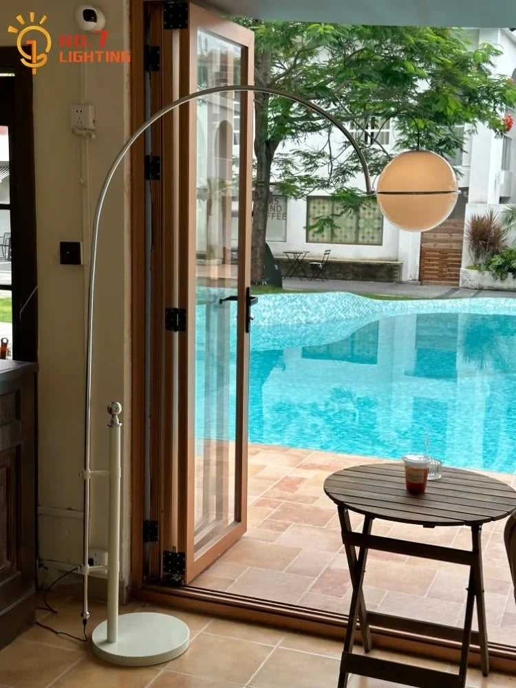 Lámpara de pie DecorBites™ Cream Wind LED E27 para sala de estar o estudio