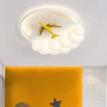 DecorBites™ Kids Cloud Airplane Ceiling Light: Modern LED Bedroom Chandelier for Boys and Girls