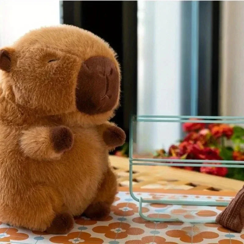 23cm Capybara Plush Simulation Capibara Anime Fluffty Toy Cute Doll Stuffed Animals Soft Doll Plush Christmas Thanksgiving Gifts