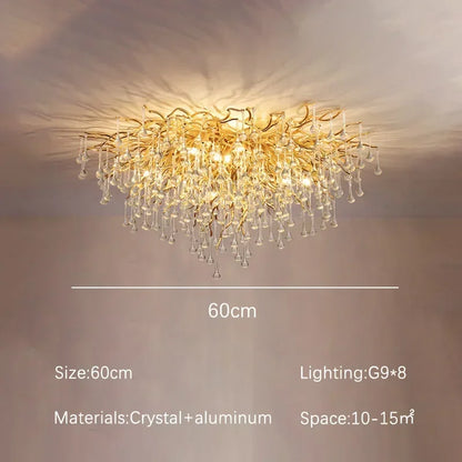 DecorBites™ Crystal Branch Chandelier | Indoor Luxury Gloss Light for Living & Dining Room
