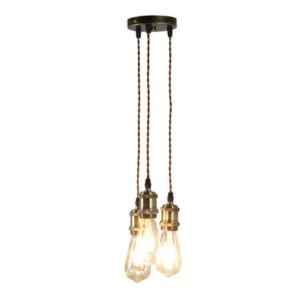 Lámpara colgante LED de 3 luces DecorBites™ de estilo industrial con casquillo E27 y acabado retro.