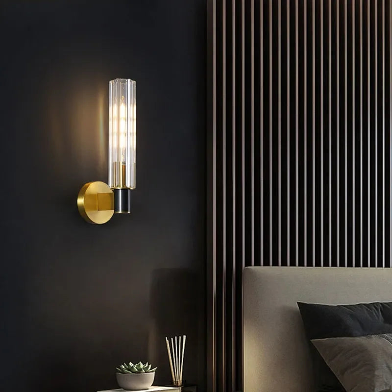 Lámpara de pared de cobre Luxe Decorbites™ para mesita de noche, pasillo, sala de lectura, fondo de TV