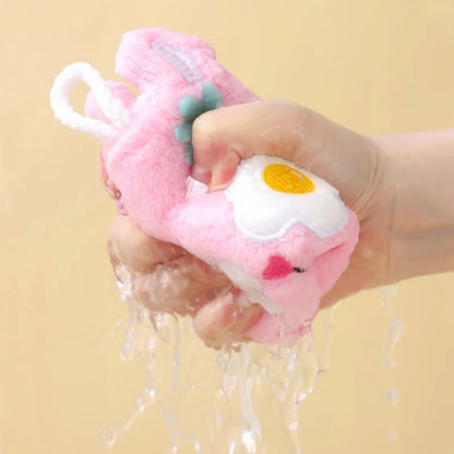 DecorBites™ Cute Cartoon Animal Hand Towel Double Layer Thickened Towel for Kids Home Kitchen