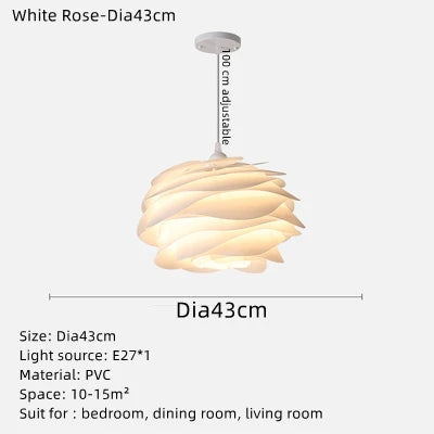 DecorBites™ CARMINA Rose Flower Pendant Lights for Kitchen Bedroom Living Room