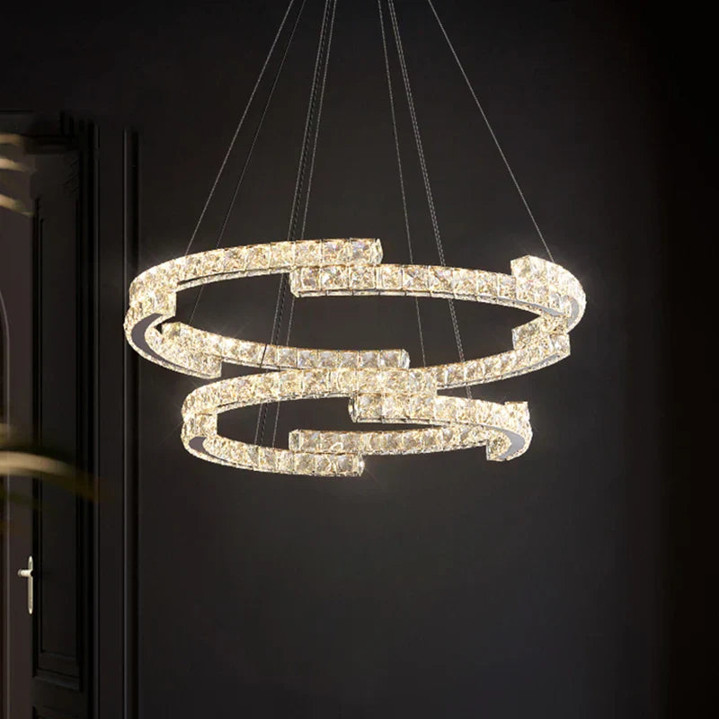 DecorBites™ Crystal Chandelier: Modern Luxury Living Room Lamps for Bedroom and Dining Room