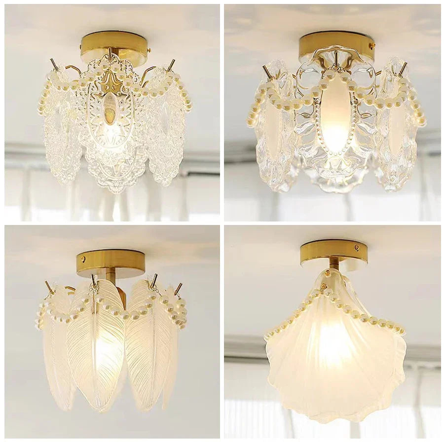 DecorBites™ Glass Shade Ceiling Light - Modern Minimalist Balcony Decor