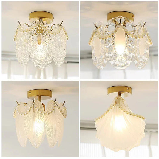 DecorBites™ Glass Shade Ceiling Light - Modern Minimalist Balcony Decor