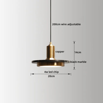 DecorBites™ LED Marble Pendant Lamp: Modern Luxury Hanging Light for Home, Restaurant & Bedroom