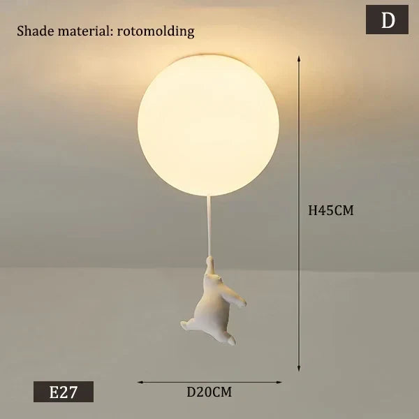 Lámpara de Techo LED Oso para Niños Decorbites™ - Lámpara Colgante de Diseño para Dormitorio