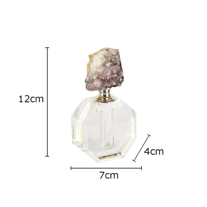 DecorBites™ Gold-plated Agate Stone Perfume Bottle for Aromatherapy Essential Oils