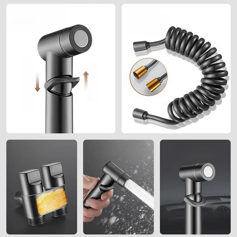 DecorBites™ High Pressure Handheld Bidet Sprayer Set for Bathroom Hygiene and Cleaning