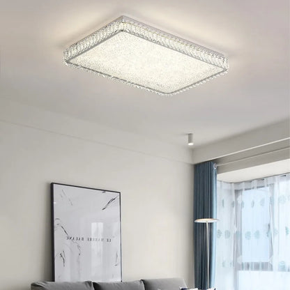 DecorBites™ Crystal LED Ceiling Chandelier: Modern Dimmable Lighting Fixture for Stylish Home Decor