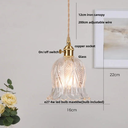 DecorBites™ LED Pendant Lamp Clear Glass Sconce Modern Minimalism Stair Light