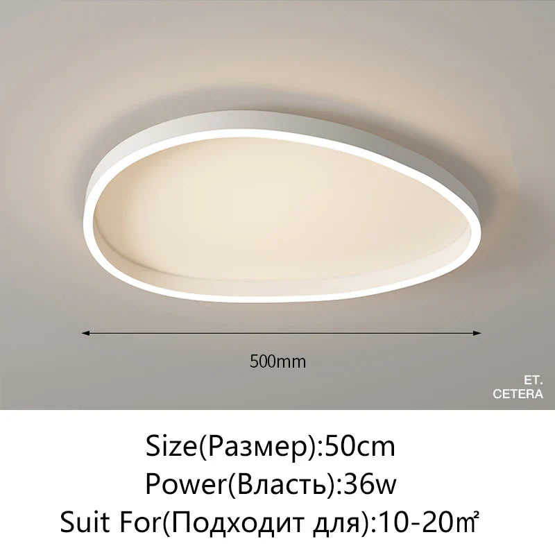 Modern White LED Ring Pendant Chandelier
