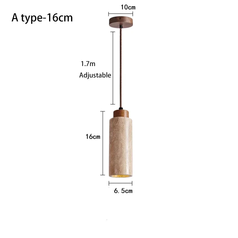 DecorBites™ Japanese Style Yellow Stone Pendant Lamp for Bedroom, Restaurant, and Bar