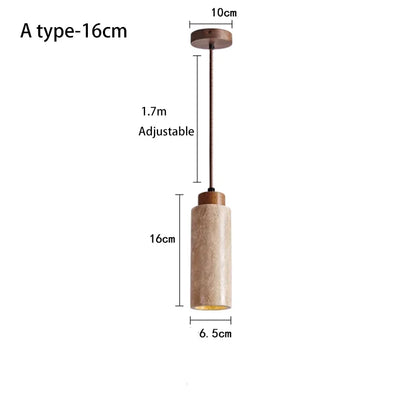 DecorBites™ Japanese Style Yellow Stone Pendant Lamp for Bedroom, Restaurant, and Bar