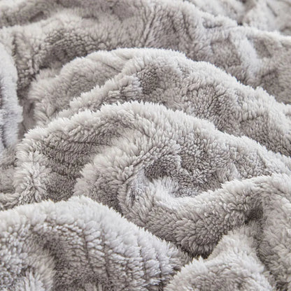 Decorbites™ Zweilagige Korallenfleece-Decke: Hochwertig, einfarbig, gemütliche Lammwolle für Bett, Sofa
