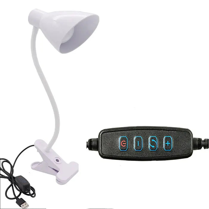 DecorBites™ 5W USB Night Light LED Clip Lamp, Dimmable, 3 Color Modes, 10 Brightness Settings