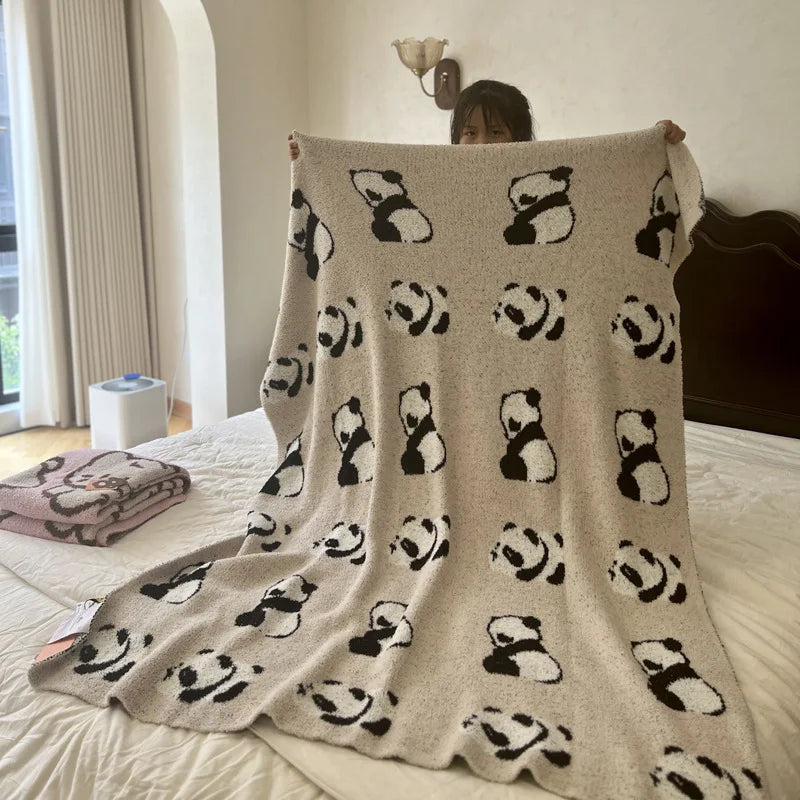 DecorBites™ Cute Cartoon Half Flannel Blanket