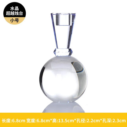 Portavelas de cristal DecorBites™: Elegante centro de mesa para eventos románticos y decoración del hogar.