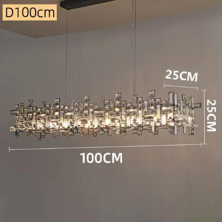 DecorBites™ Crystal Chandelier: Luxury Modern Lighting for Living Room, Dining Room, Office, Villa