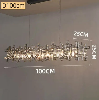 DecorBites™ Crystal Chandelier: Luxury Modern Lighting for Living Room, Dining Room, Office, Villa
