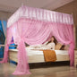 Decobites Princess Mosquito Net Canopy for Double Bed Square Lace Palace Embroidery