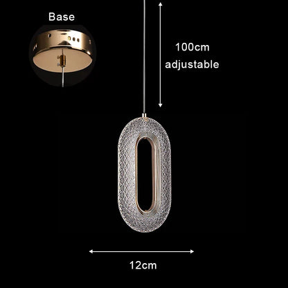 DecorBites™ Gold Acrylic LED Chandelier Pendant Light for Modern Nordic Home Decor