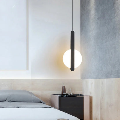 Modern Metal LED Pendant Light in Black or White